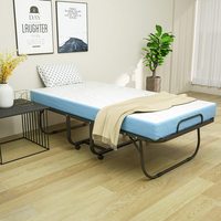 lucid rollaway folding guest bed with 4 inch memory foam mattress