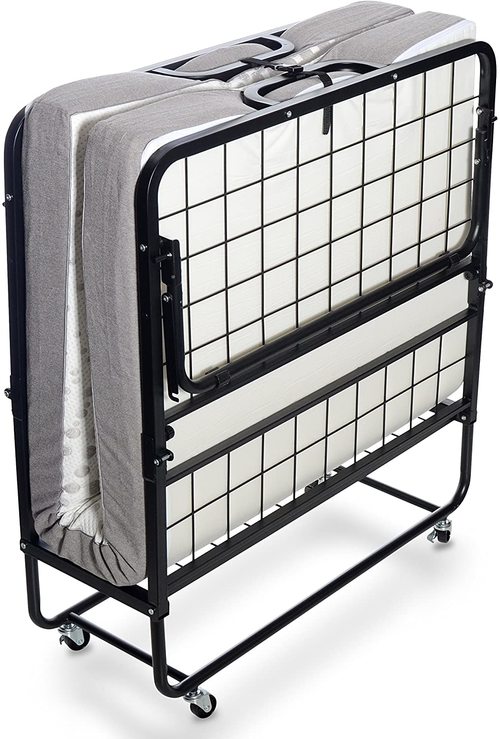 lucid rollaway folding guest bed with memory foam mattress