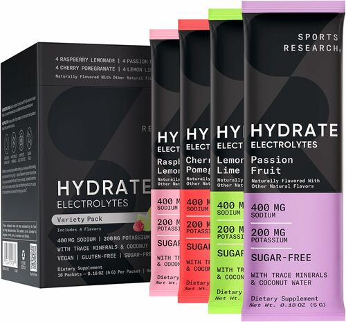 Sugar-Free Hydrate Electrolytes Power Packets