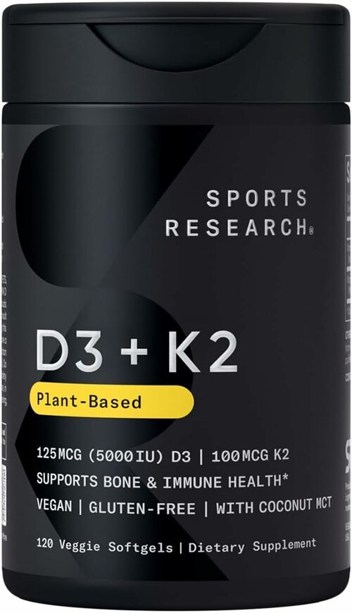 Vitamin D3 + K2 with Coconut Oil - Immune & Bone Support