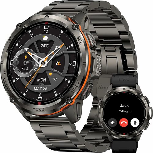 Military Grade Stainless Steel GPS Smart Watch