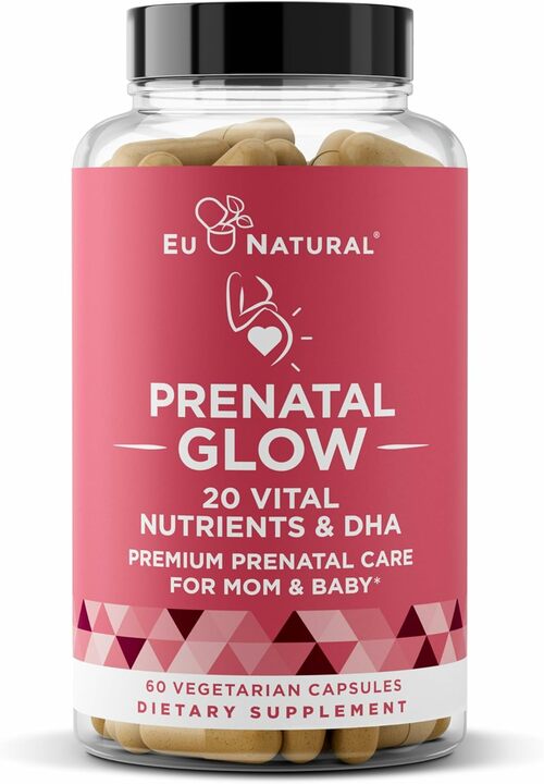 Glow Prenatal Vitamins with Vegan DHA & Folic Acid