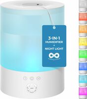 Ultrasonic Mist Humidifier + Night Light & TImer