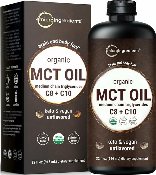 Organic MCT Oil - Brain Energy & Ketone Support