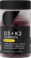 Sugar-Free D3 + K2 Gummies - Bone & Immune Support