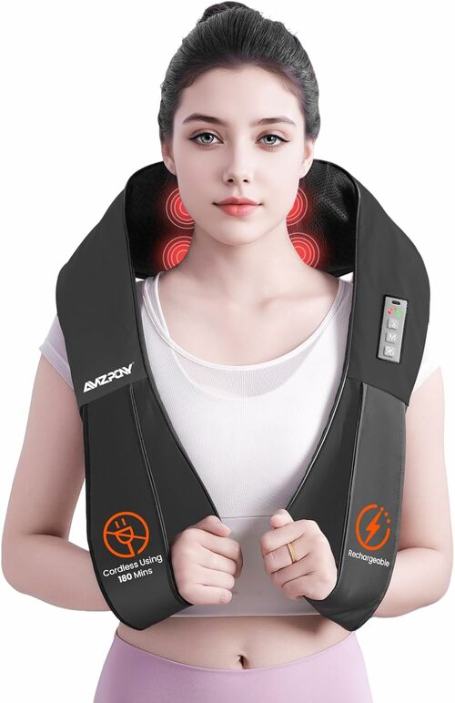 Shiatsu Neck & Back Massager with Heat & Kneading