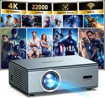 4K WiFi6 & Bluetooth 5.3 Movie Projector