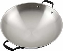 5-Ply Clad Stainless Steel Wok - Induction Ready