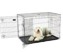 Double Door Metal Dog Crate with Divider Panel