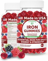 Iron Gummies with Vitamin C & B12 for Energy & Strength