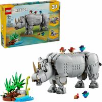 LEGO Creator 3-in-1 Majestic Rhino Wildlife Building Set