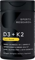 Vitamin D3 + K2 with Coconut Oil - Bone & Immune Support