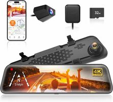 4K Mirror Dash Cam with Backup Camera