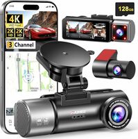 3 Channel Dash Cam with 4K Front & Dual 2K Recording