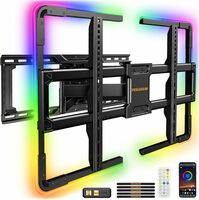 Full Motion TV Wall Mount - LED Backlight & Music Sync