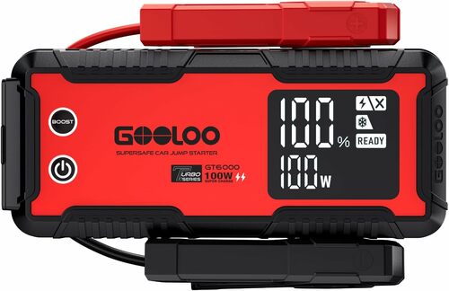 6000A Jump Starter - 100W Super Charge
