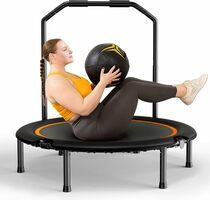 Foldable Rebounder Trampoline with Adjustable Handle