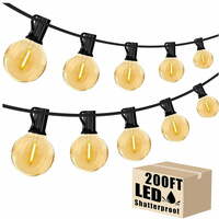 200ft Outdoor String Lights - Edison Vintage Bulbs