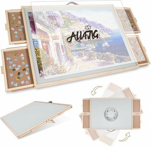 2-in-1 Tilting & Rotating Puzzle Board