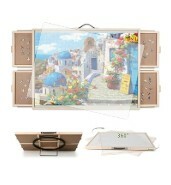 Rotating Easel Puzzle Board with Cover