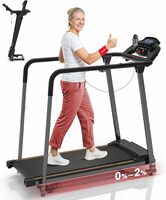 Senior Walking Treadmill with Full-Length Handrails