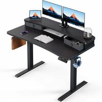 Electric Standing Desk with Dual Drawer Storage