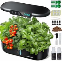 12-Pod Indoor Hydroponic Garden with LED Grow Light