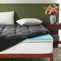 4-Inch Dual Layer Memory Foam Mattress Topper
