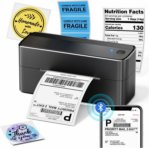 Wireless Bluetooth Thermal Shipping Label Printer