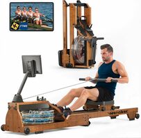  Foldable Water Rowing Machine with App Sync