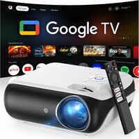 4K Smart Projector with Built-In Google TV & Wi-Fi 6
