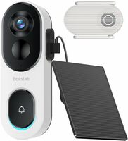 2K Solar Wireless Video Doorbell with Local Storage