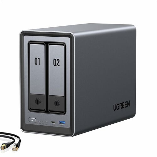 2-Bay Network Attached Storage with Intel N100
