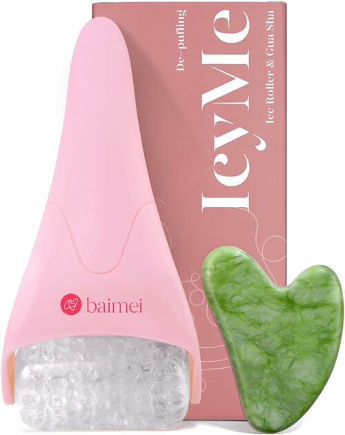 Cooling Facial Roller & Jade Gua Sha Set