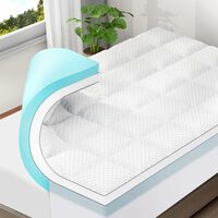 Cooling Pillow Top Gel Memory Foam Mattress Topper