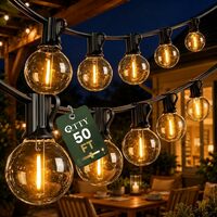Dimmable Outdoor LED Globe String Lights